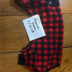 Plaid Dog onesie - 18”